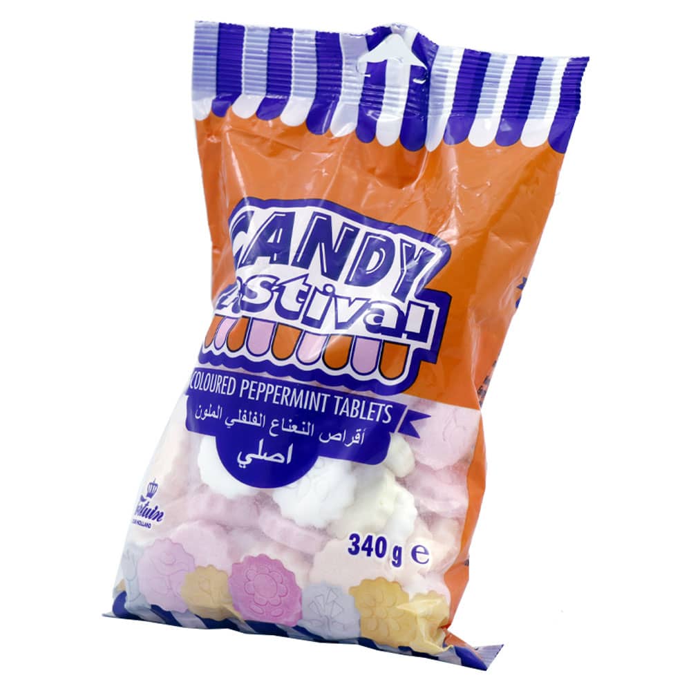 قرص نعناع رنگی کندی فستیوال candy festival وزن 340 گرم