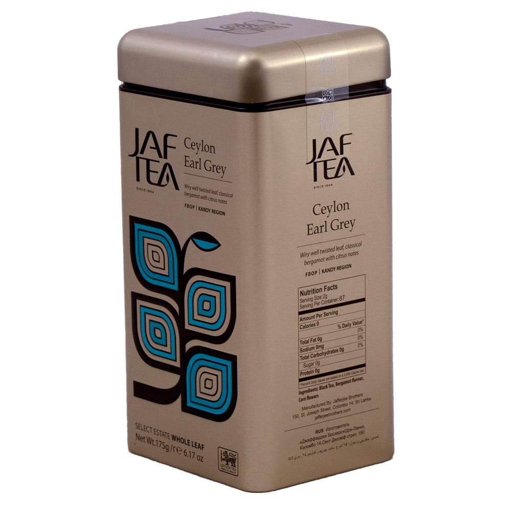 چای سیاه سیلان ارل گری جف تیی JAF TEA وزن 175 گرمی 2