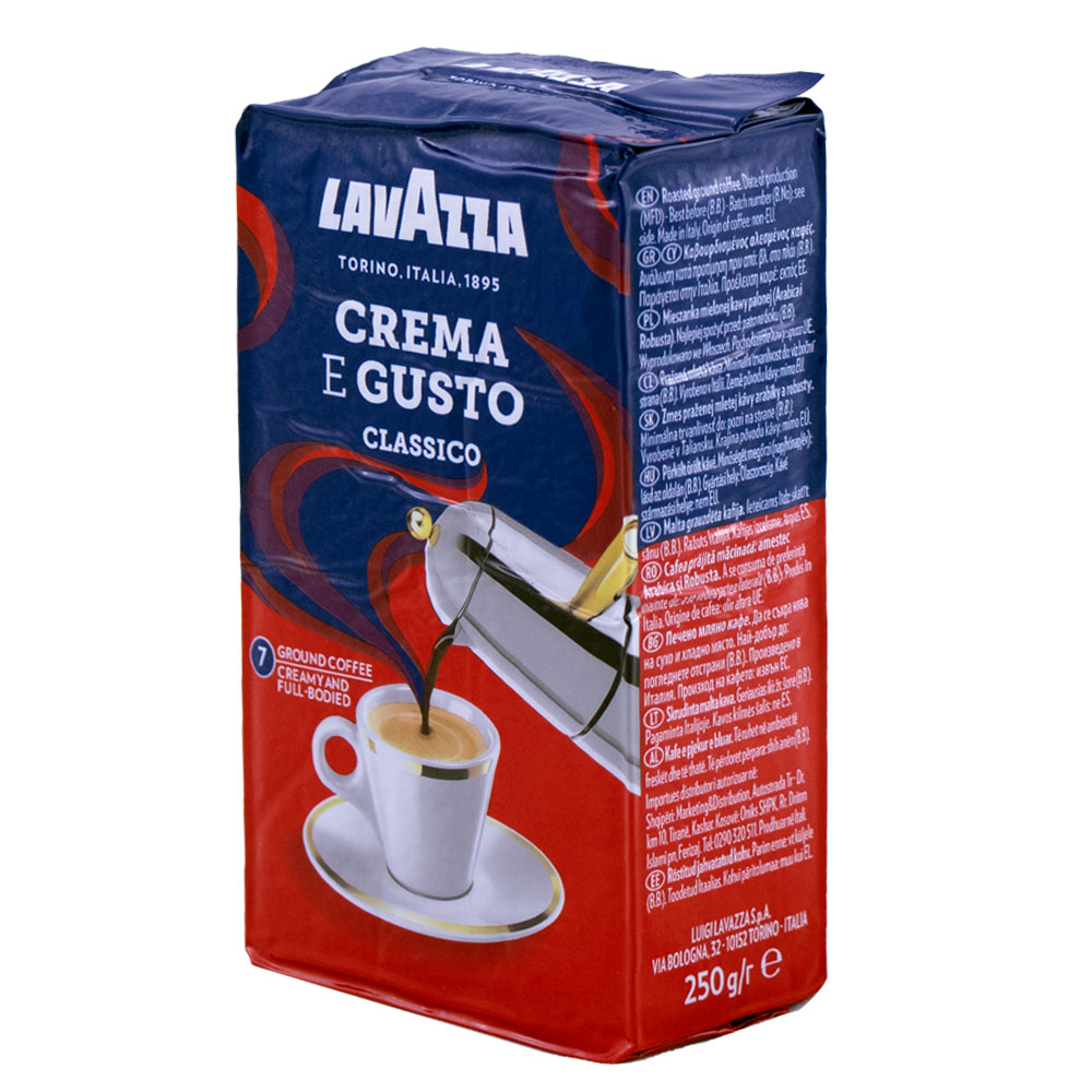 قهوه کرما ای گوستو کلاسیکو لاوازا lavazza وزن 250 گرم